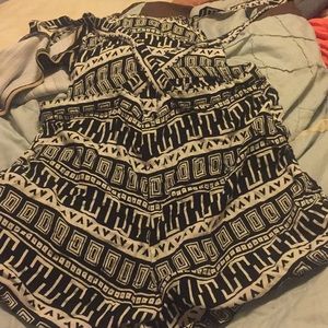 Backless ultra sheek tribal inspired romper